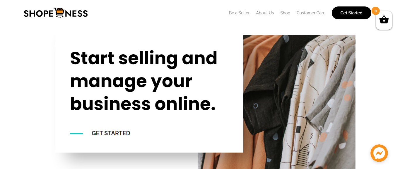 Start selling and manage your business online with Shopeness